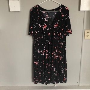 TORRID black butterfly flirty skirt dress